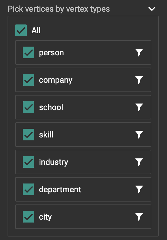 pick vertex by type