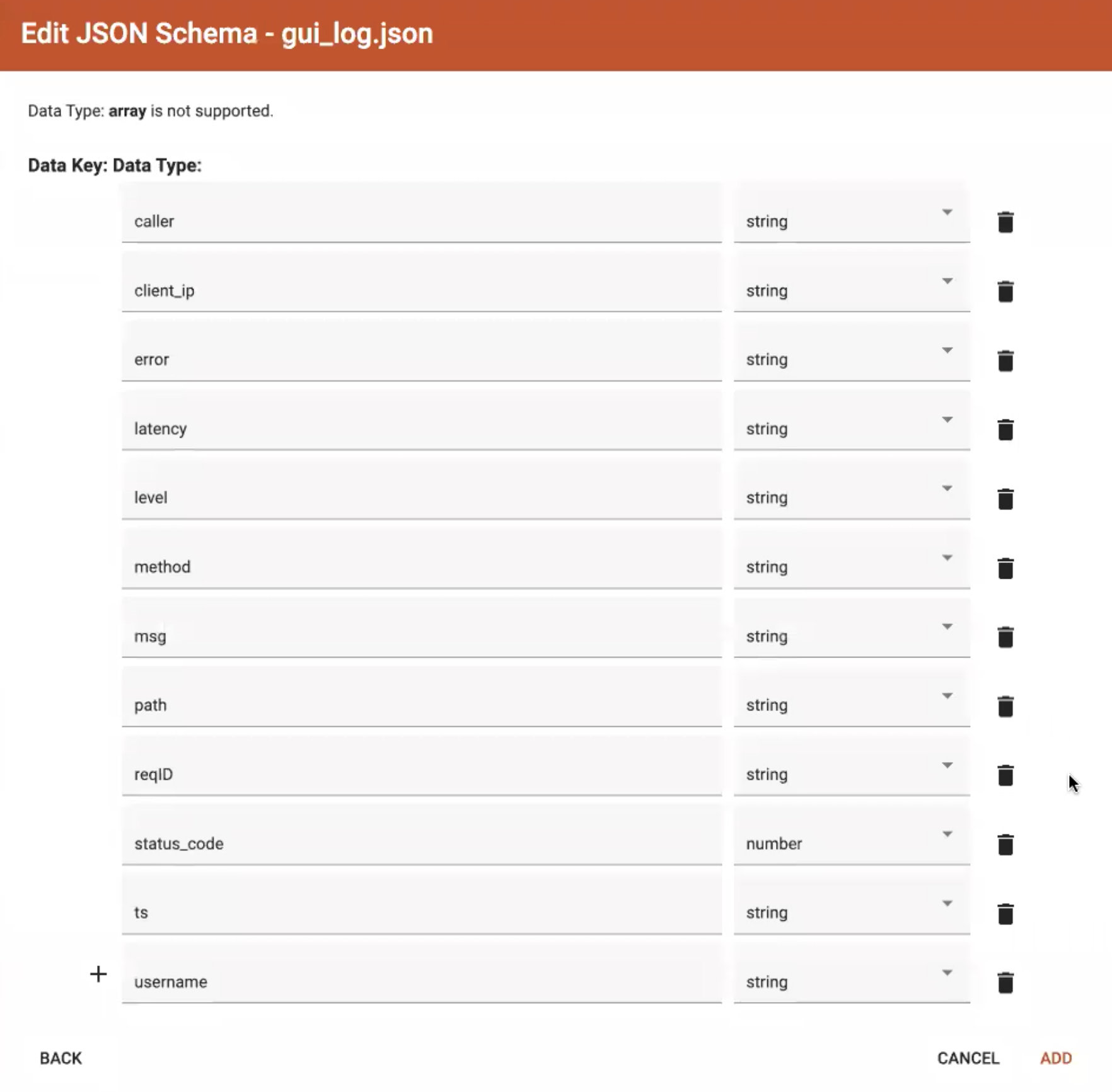 json data types