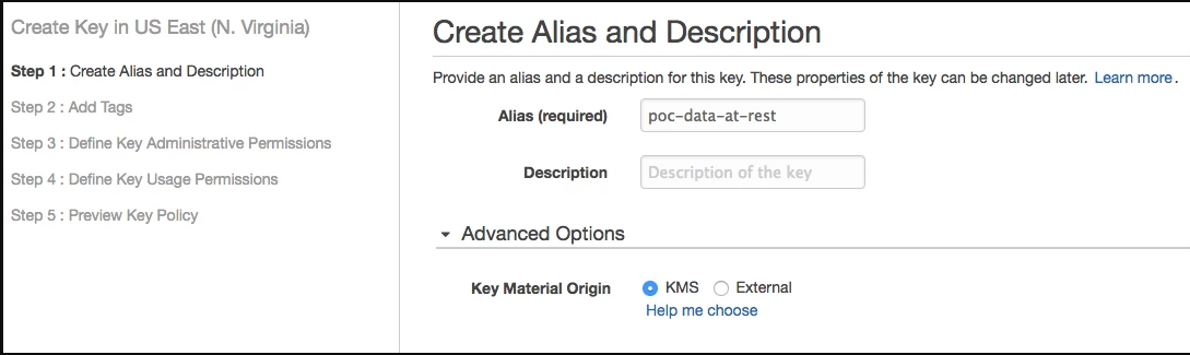 Step 2. Create Key